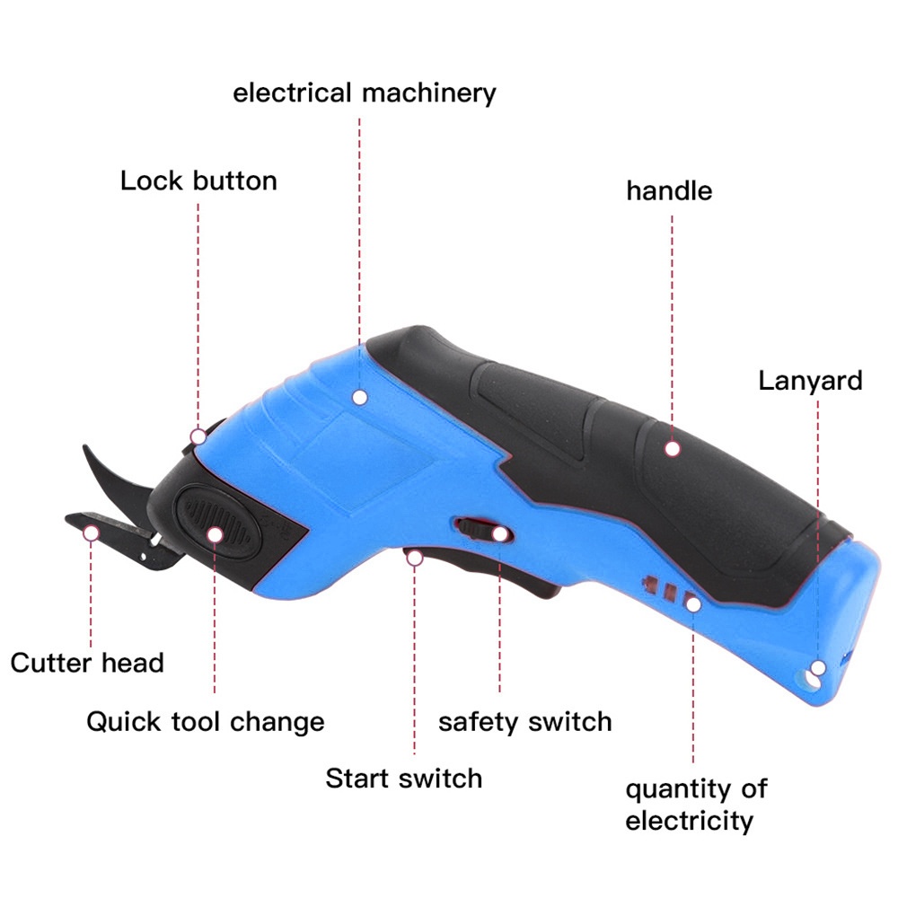 Tijeras eléctricas de 3,6 V, m - Leatherwork Machine reseña y precio